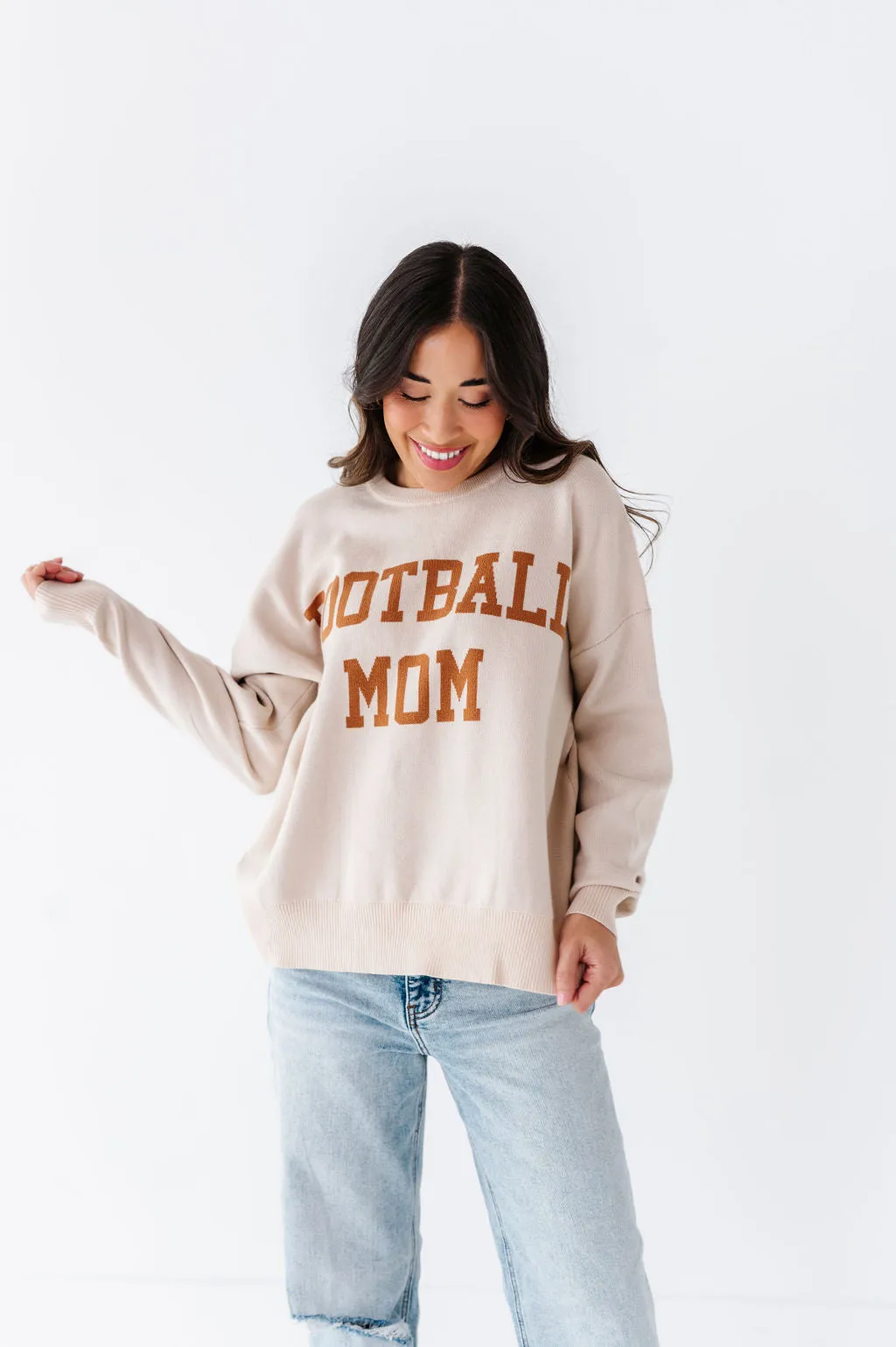 Football Mom Jacquard Sweater