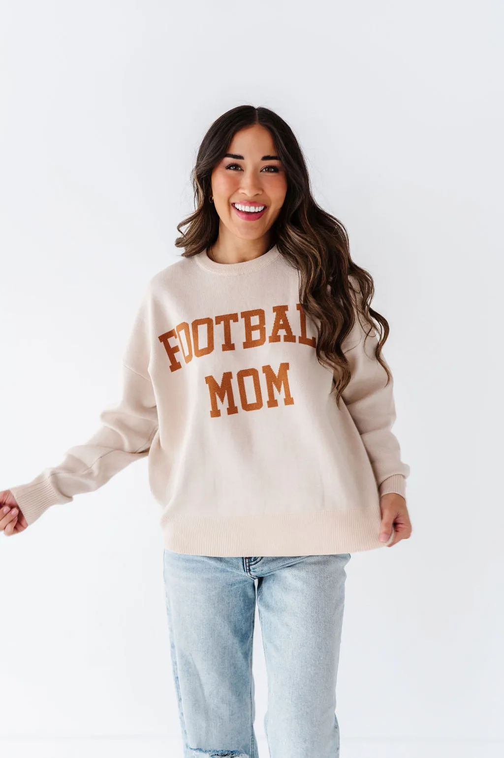 Football Mom Jacquard Sweater