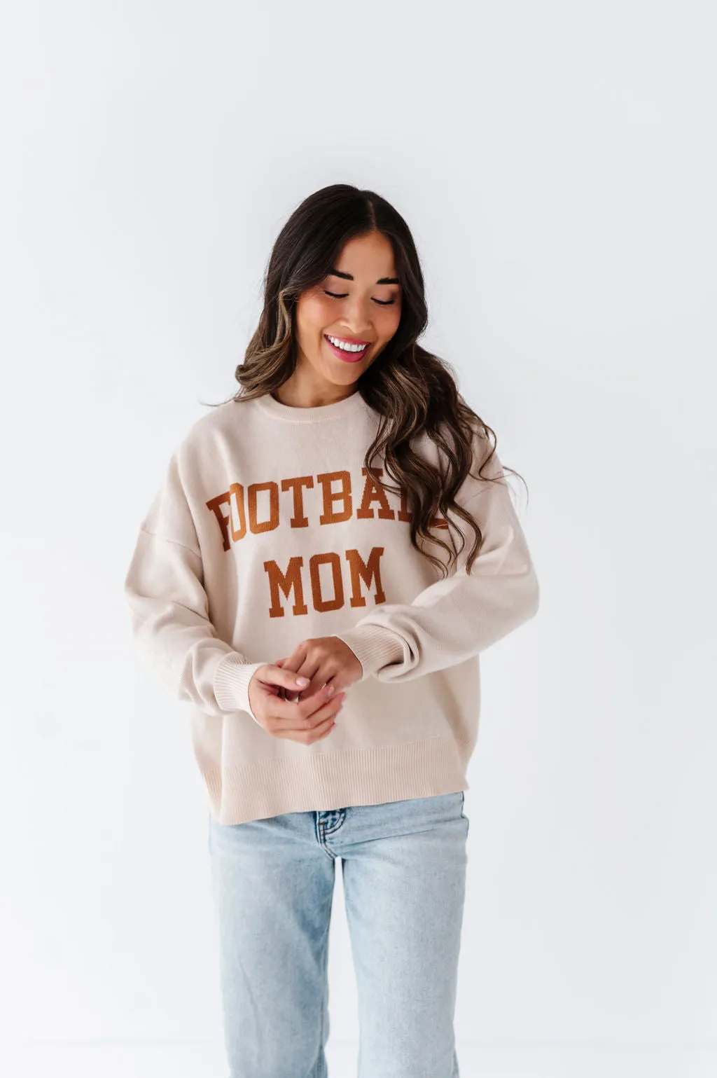 Football Mom Jacquard Sweater