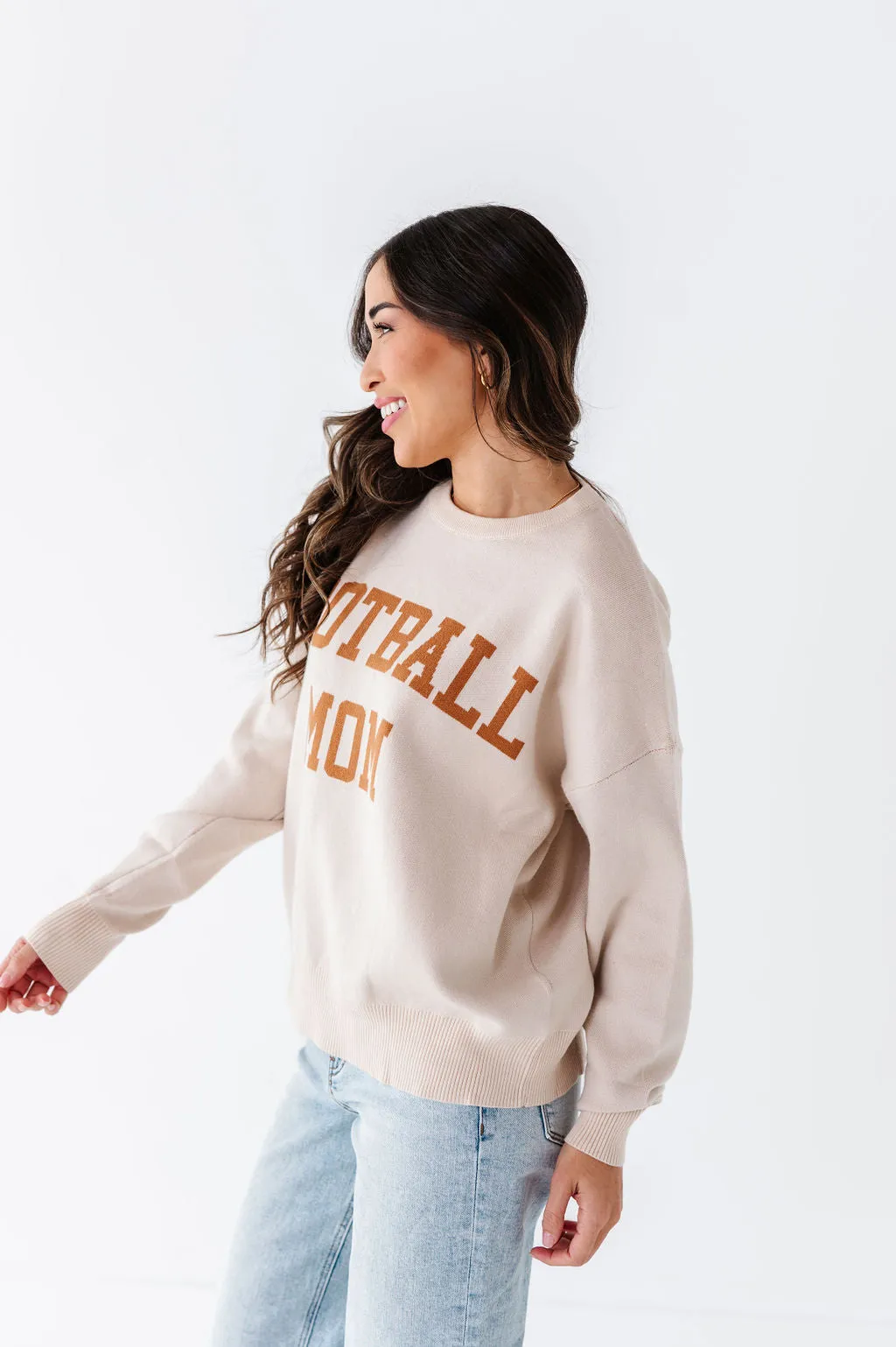 Football Mom Jacquard Sweater