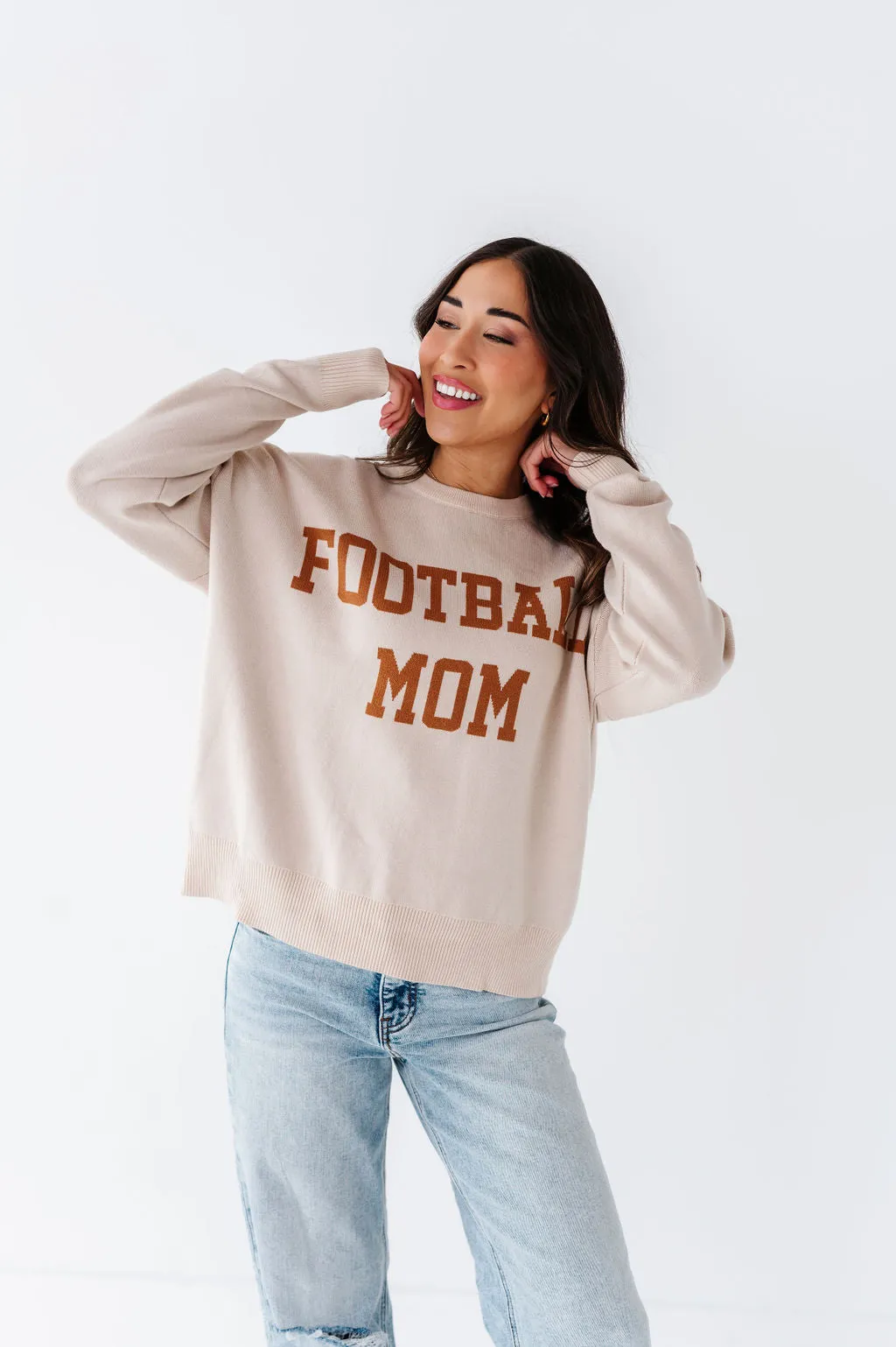 Football Mom Jacquard Sweater