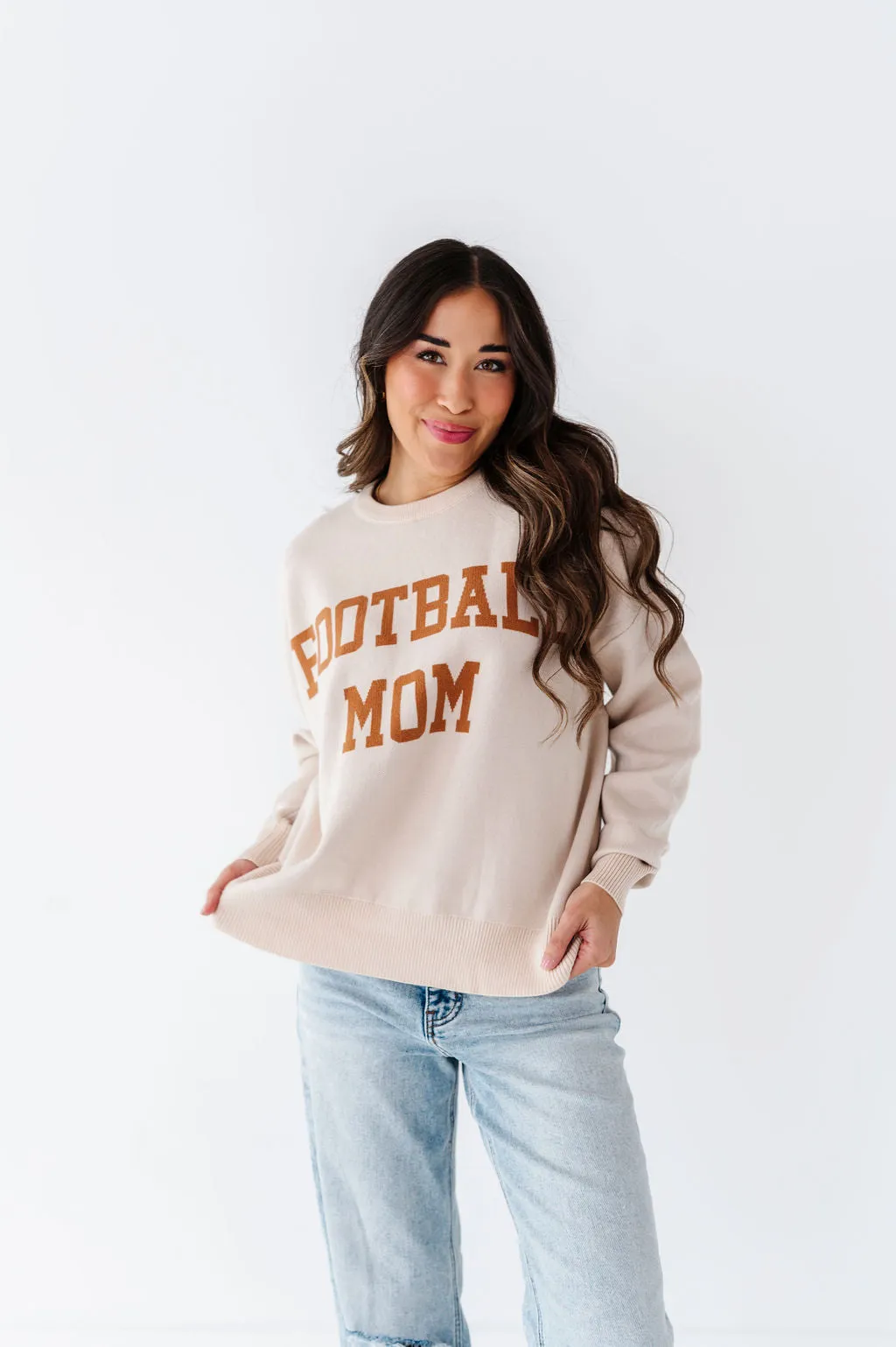 Football Mom Jacquard Sweater