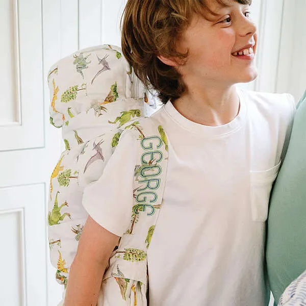 Fort Weekend The Dinosaur Print Sleeping Bag, White & Multicolors