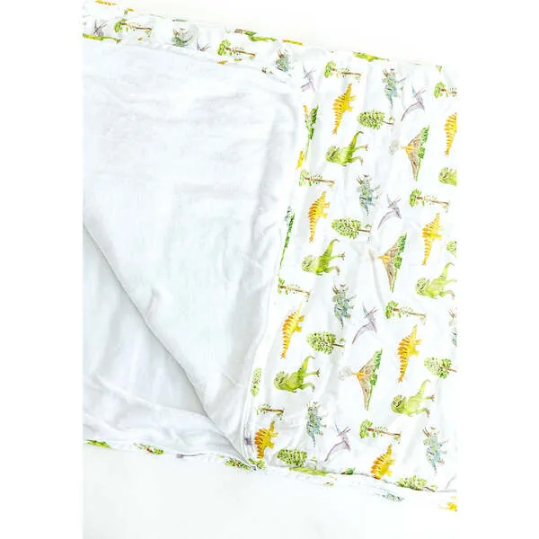 Fort Weekend The Dinosaur Print Sleeping Bag, White & Multicolors