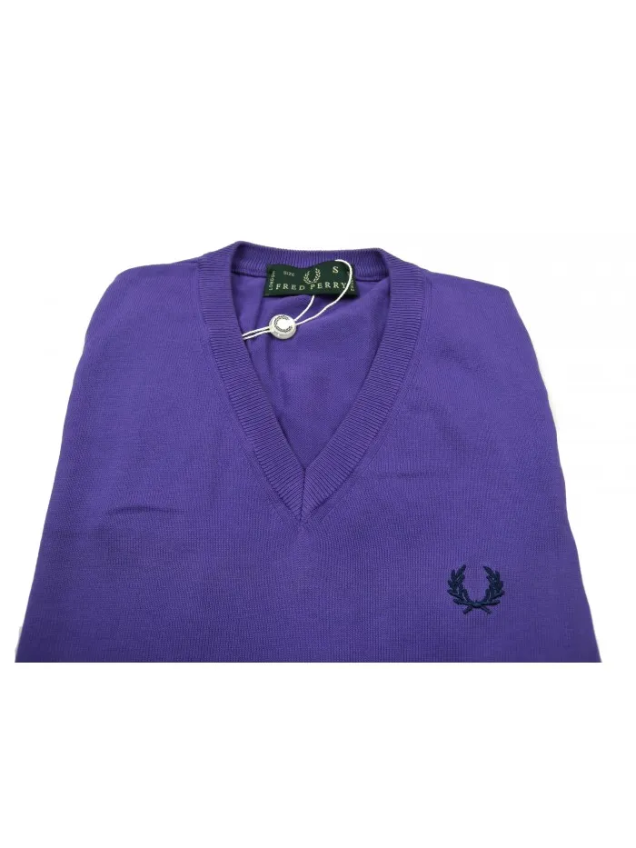 Fred Perry Man Vest Art. 30402079 COL 0869 Plain Purple