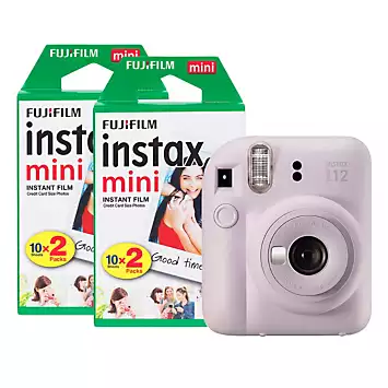 Fujifilm Instax Mini 12 Instant Camera with 40 Shot Film Pack - Lilac Purple | Kaleidoscope