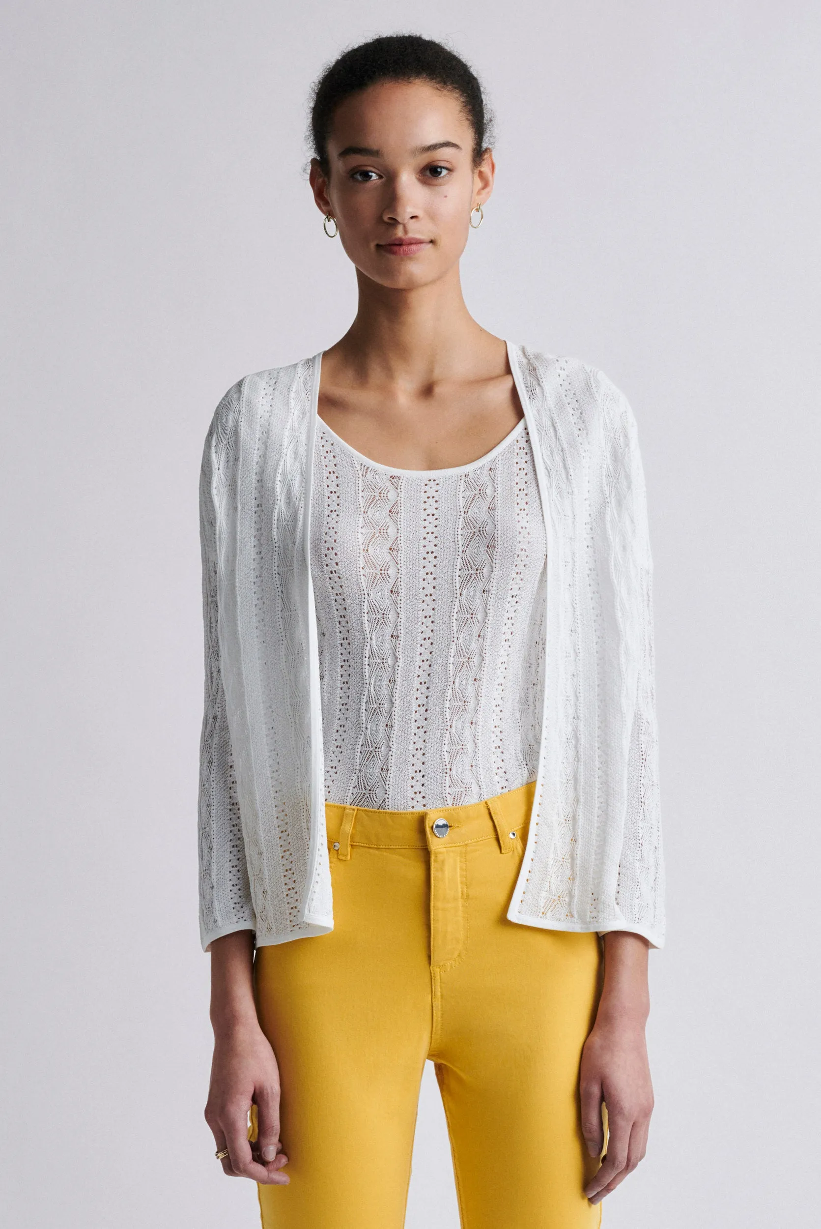 Gerard Darel & PabloERNESTA LIGHT OPENWORK KNIT CARDIGAN