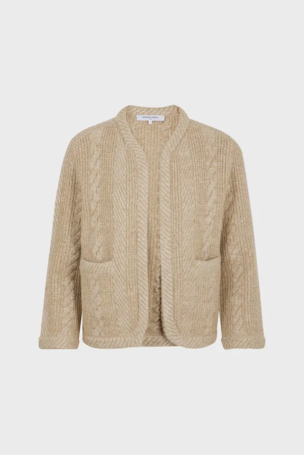 Gerard Darel BONY CHUNKY KNIT WINTER LUREX CARDIGAN