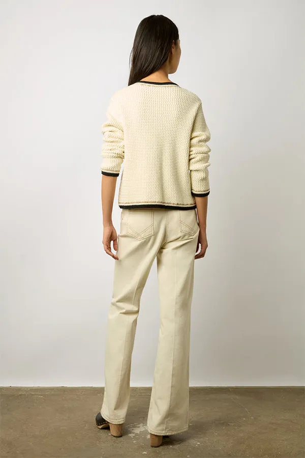 Gerard Darel LOEVE TWEED-EFFECT CROCHET CARDIGAN