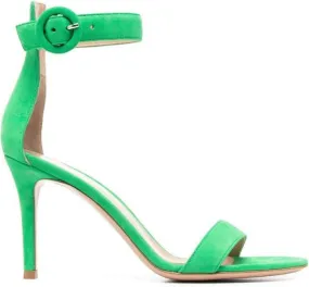 Gianvito Rossi Portofino 85mm suede sandals Green