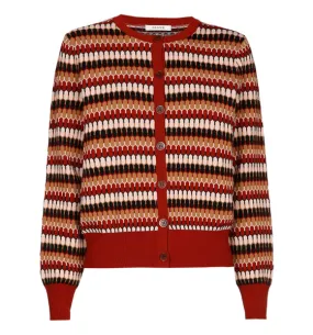 Gigue FELT STRIPED CARDIGAN