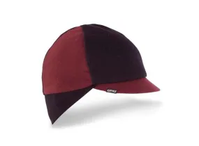 Giro Merino Wool Ear Flaps Under Helmet Cycling Cap - Heather Red-Black