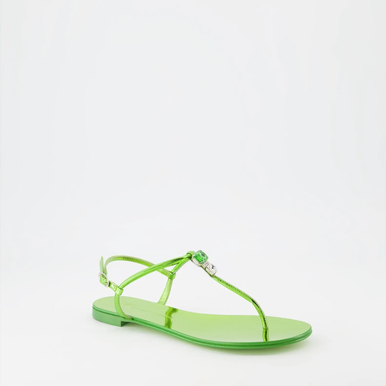 Green Leather Sandals