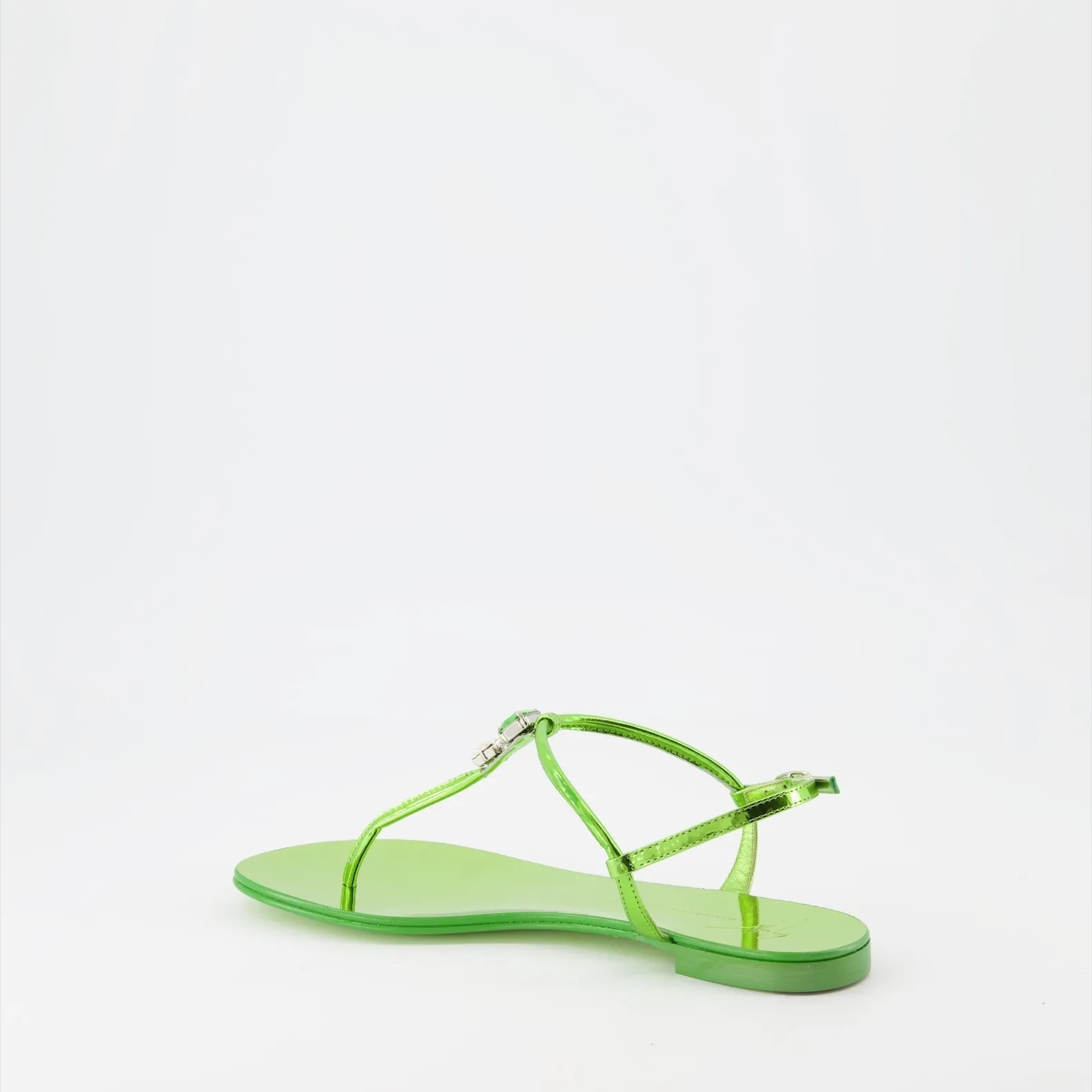 Green Leather Sandals