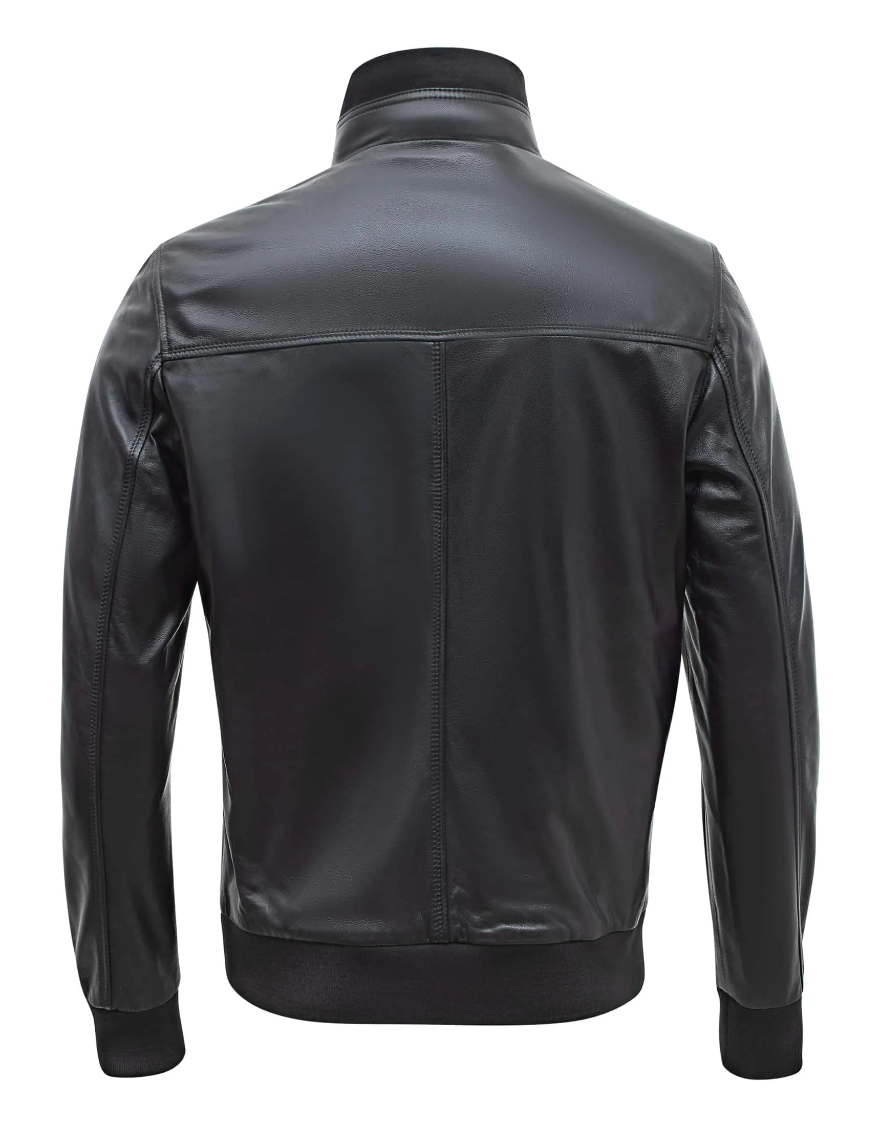 Happy Gentleman B109 - Lamb Leather Bomber Jacket for Men - Tailored Fit