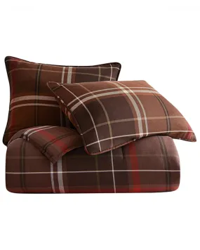 HiEnd Accents Jackson Plaid Print 3 Piece Duvet Cover Set - Queen Size