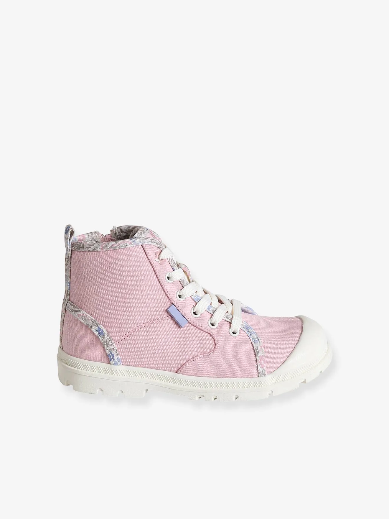 High Top Trainers with Zip & Laces for Children - rose