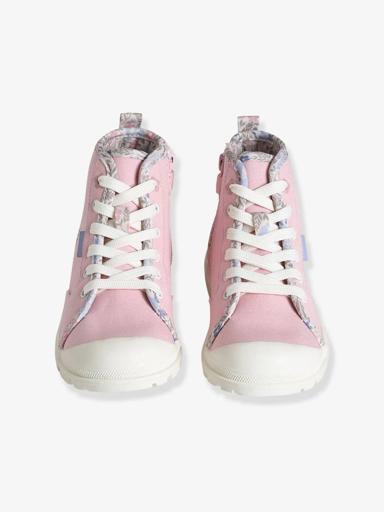 High Top Trainers with Zip & Laces for Children - rose