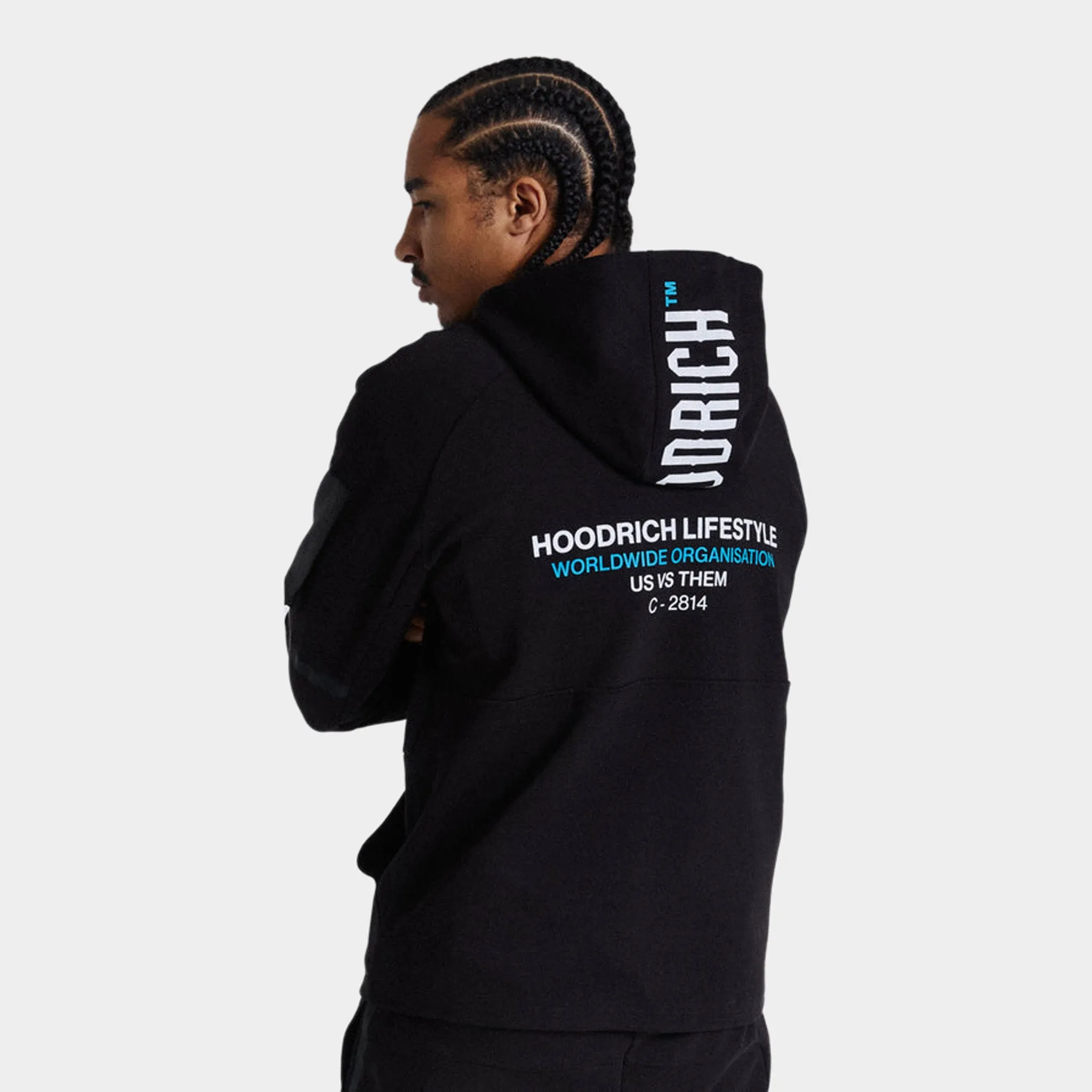 Hoodrich Circuit Hoodie Black / White - Blue Diva