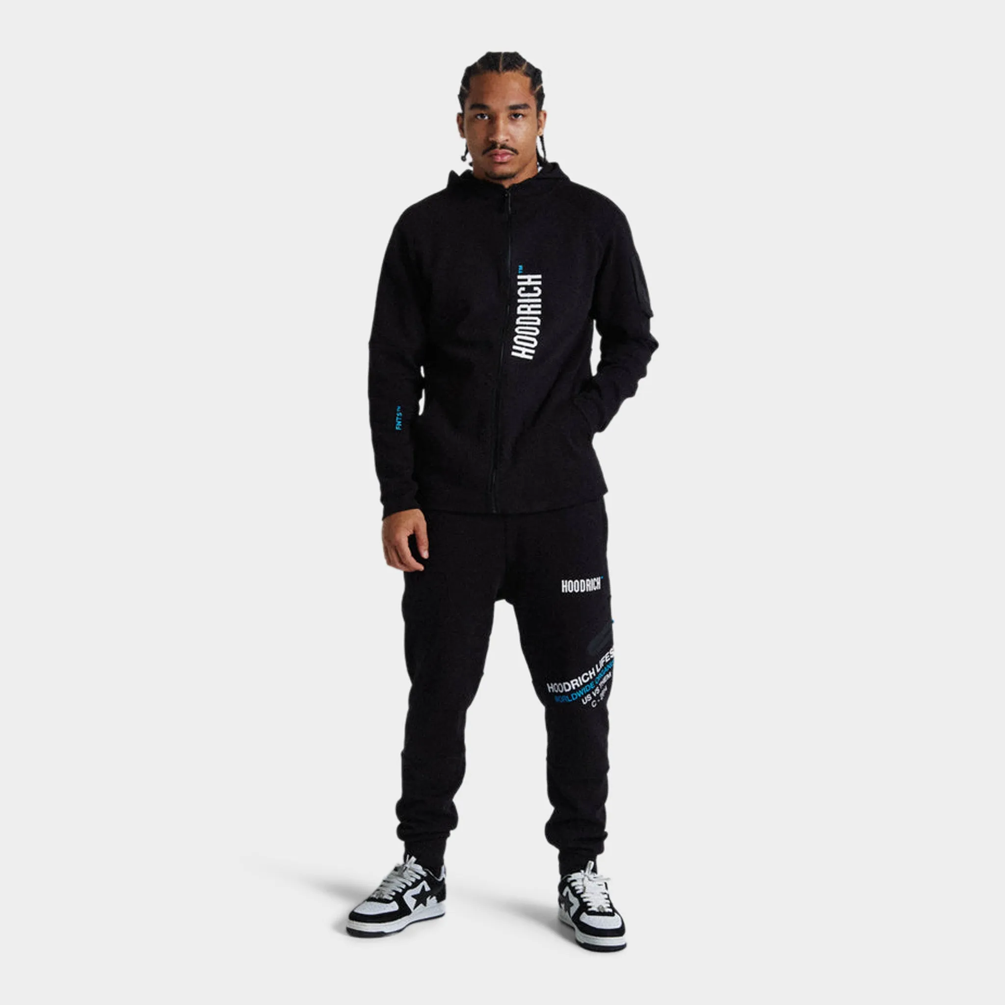 Hoodrich Circuit Hoodie Black / White - Blue Diva