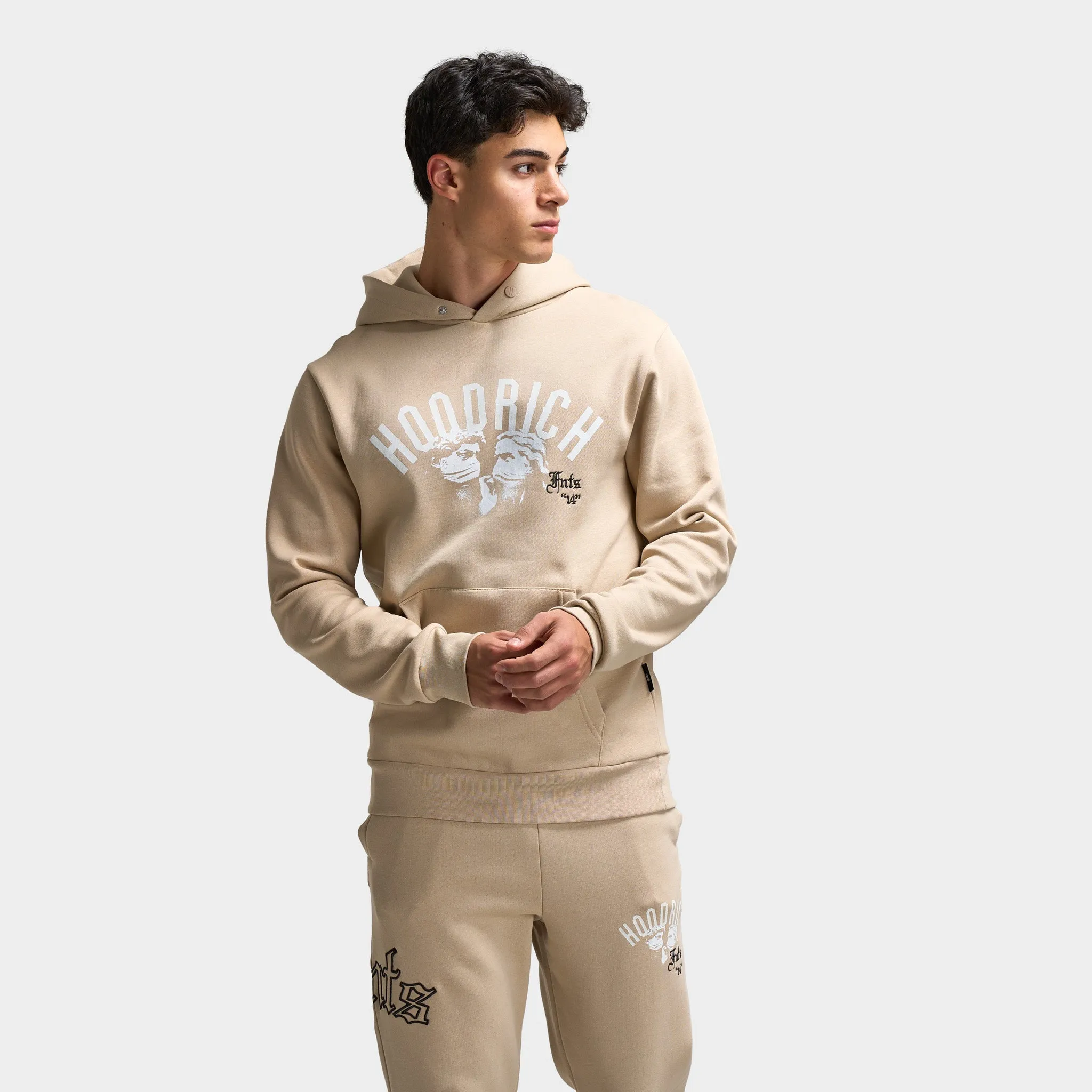 Hoodrich Conquer Hoodie Oxford Tan / White - Ashphalt