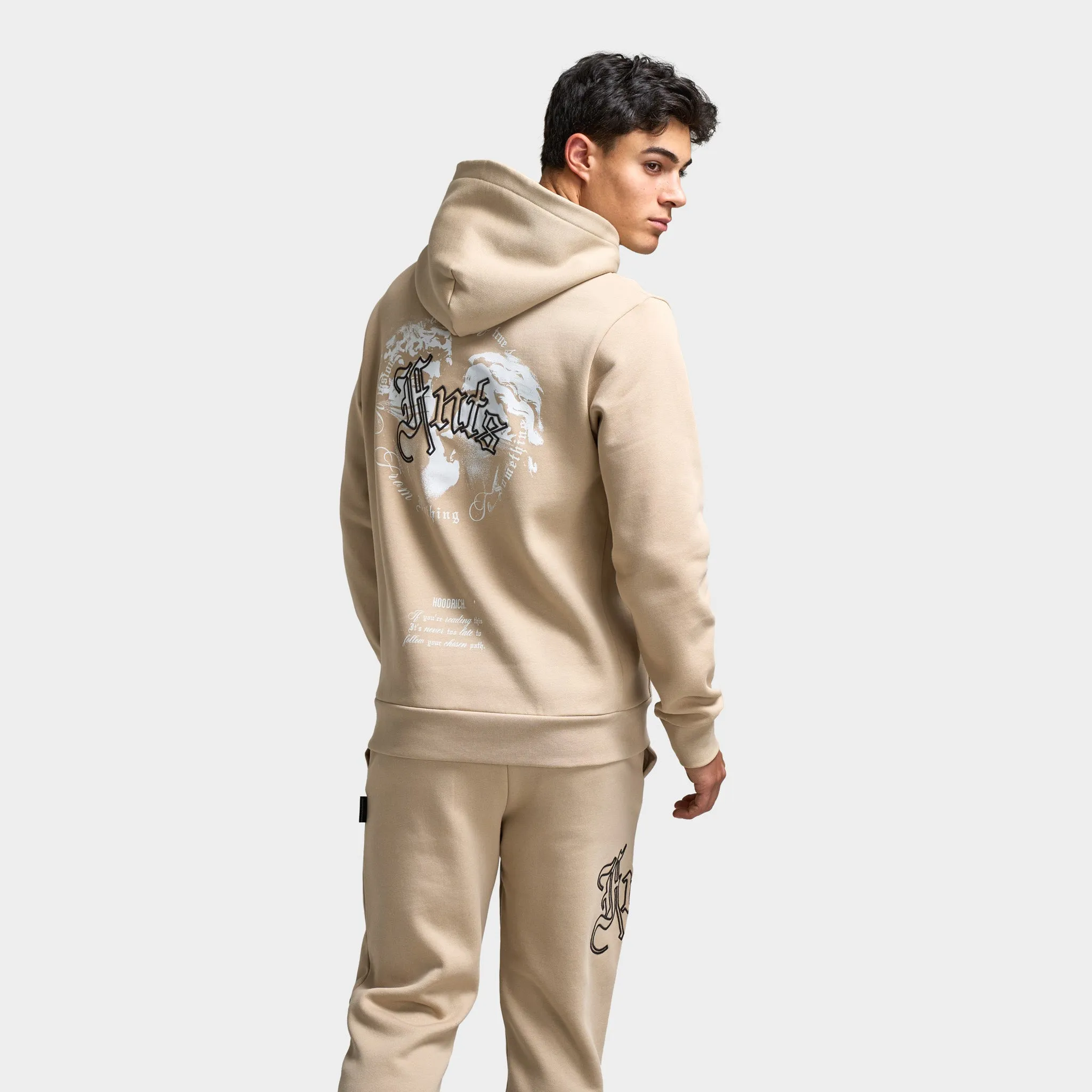 Hoodrich Conquer Hoodie Oxford Tan / White - Ashphalt