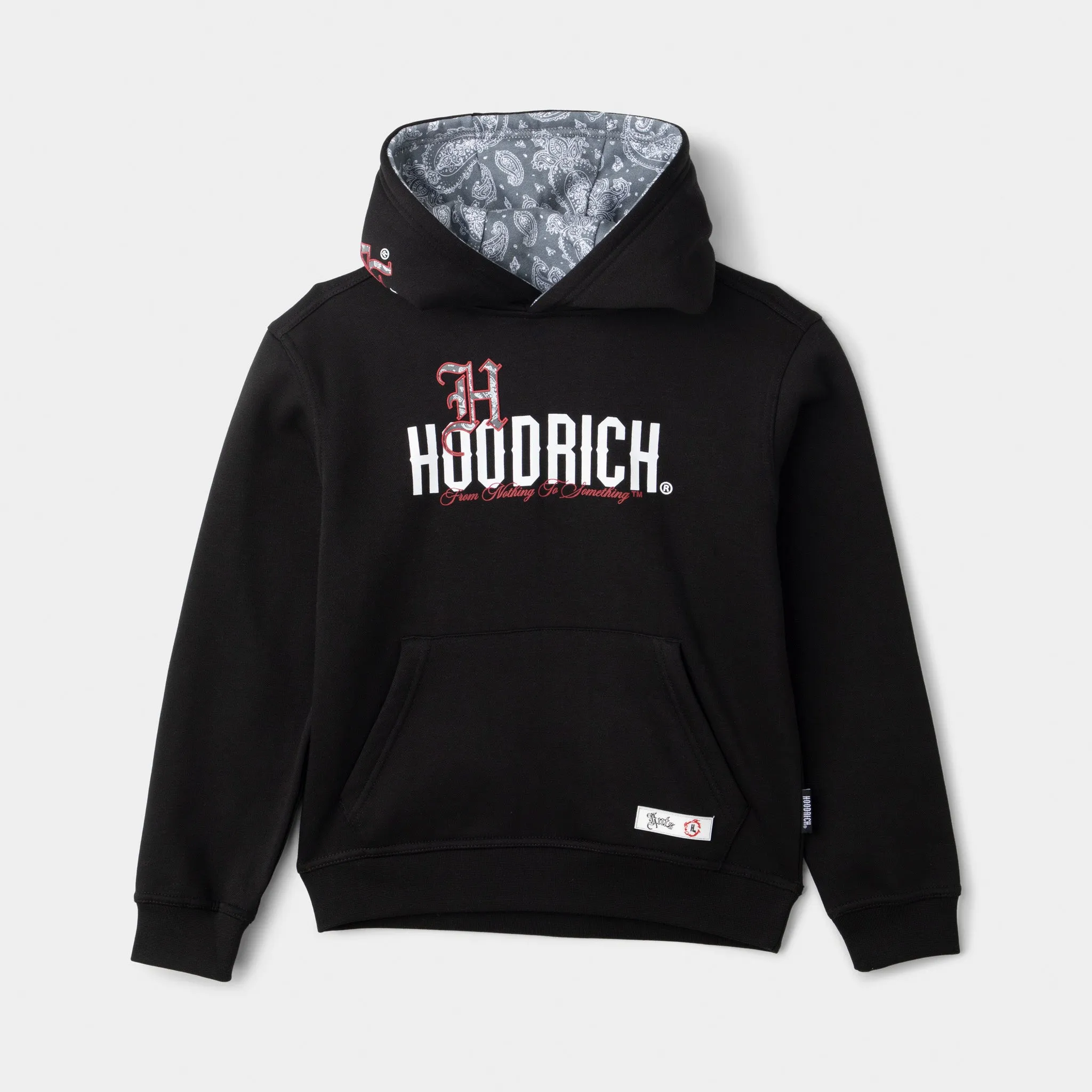 Hoodrich Junior Boys Eterno Pullover Hoodie Black / White - Lychee