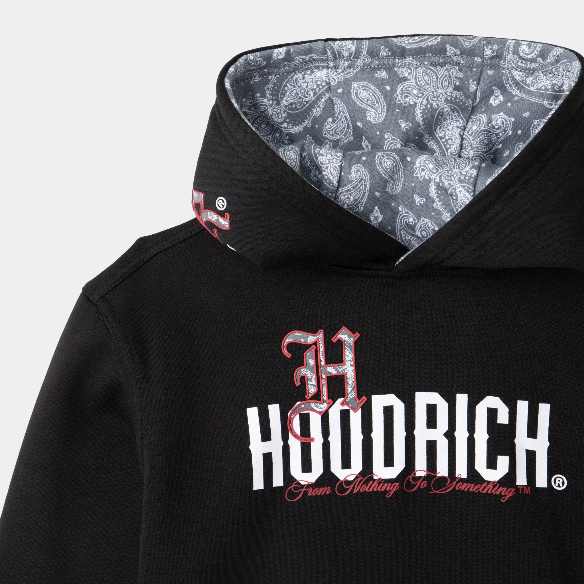 Hoodrich Junior Boys Eterno Pullover Hoodie Black / White - Lychee