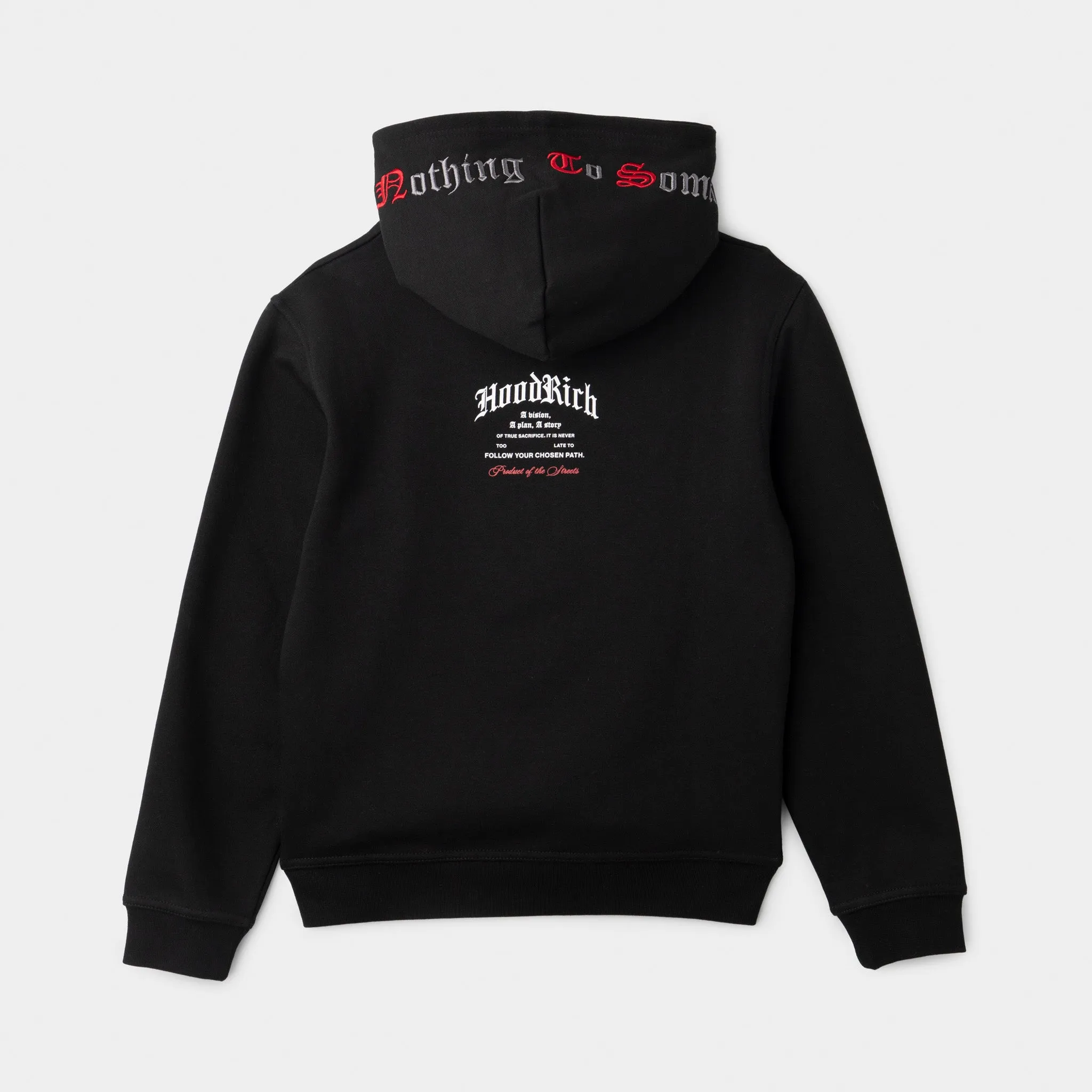 Hoodrich Juniors' Gothic Pullover Hoodie Black / White - Lychee