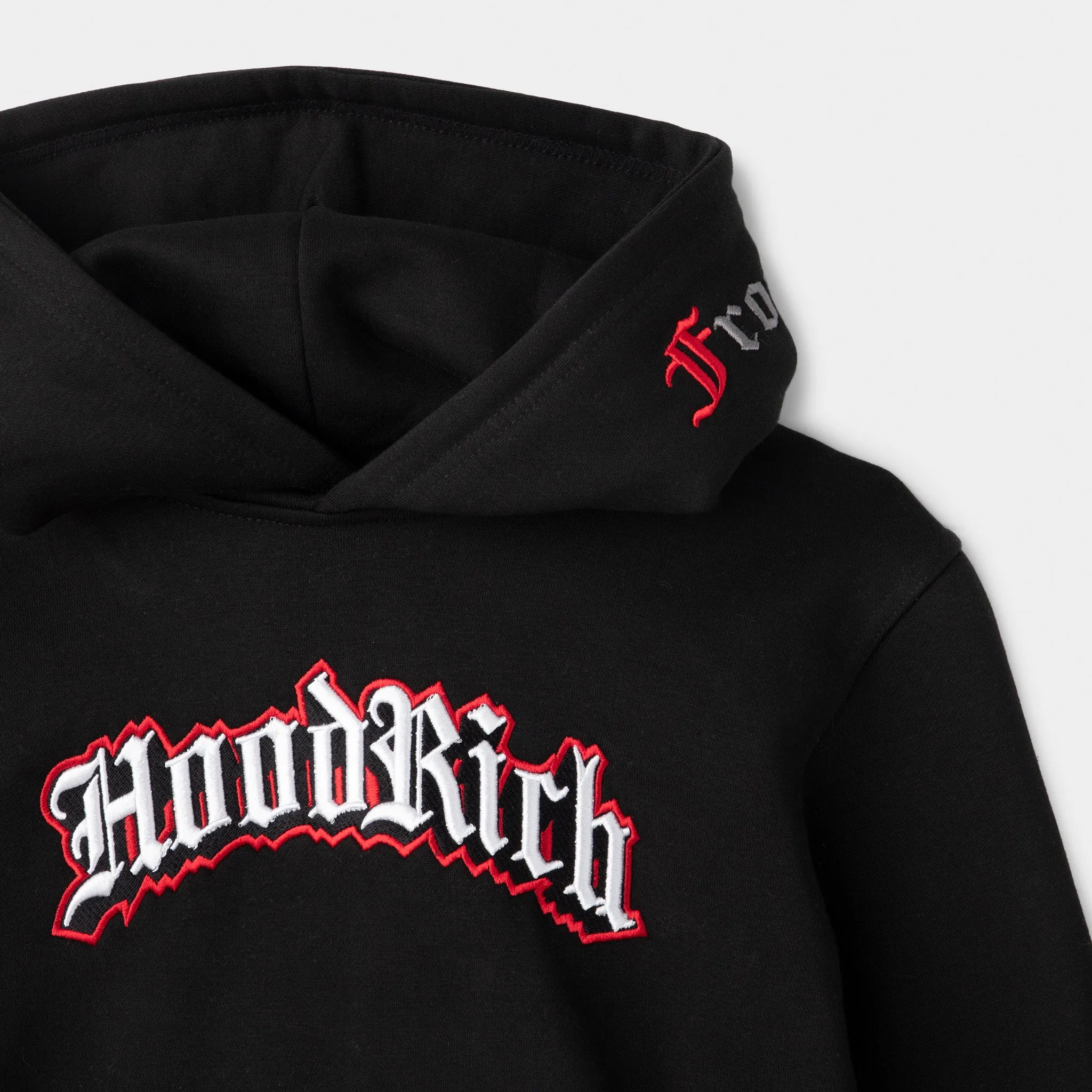 Hoodrich Juniors' Gothic Pullover Hoodie Black / White - Lychee