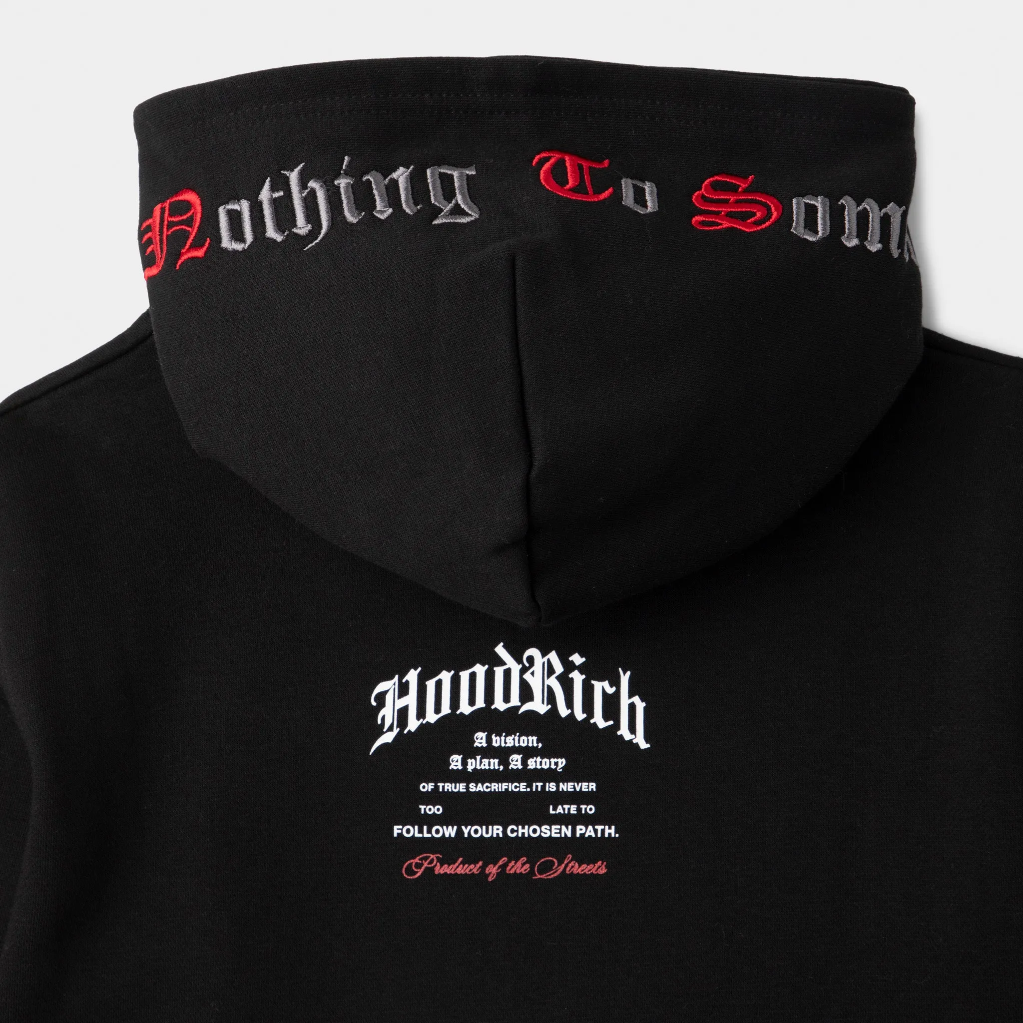 Hoodrich Juniors' Gothic Pullover Hoodie Black / White - Lychee