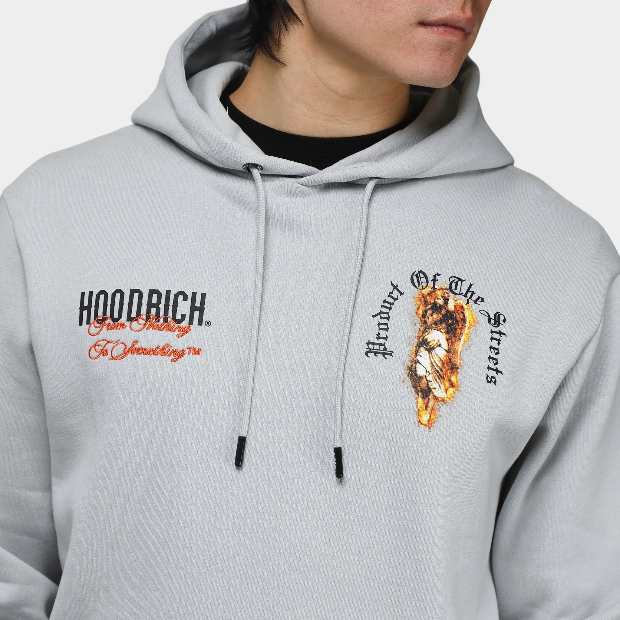 Hoodrich Vici Pullover Hoodie Harbor Mist / White - Persimmon Orange