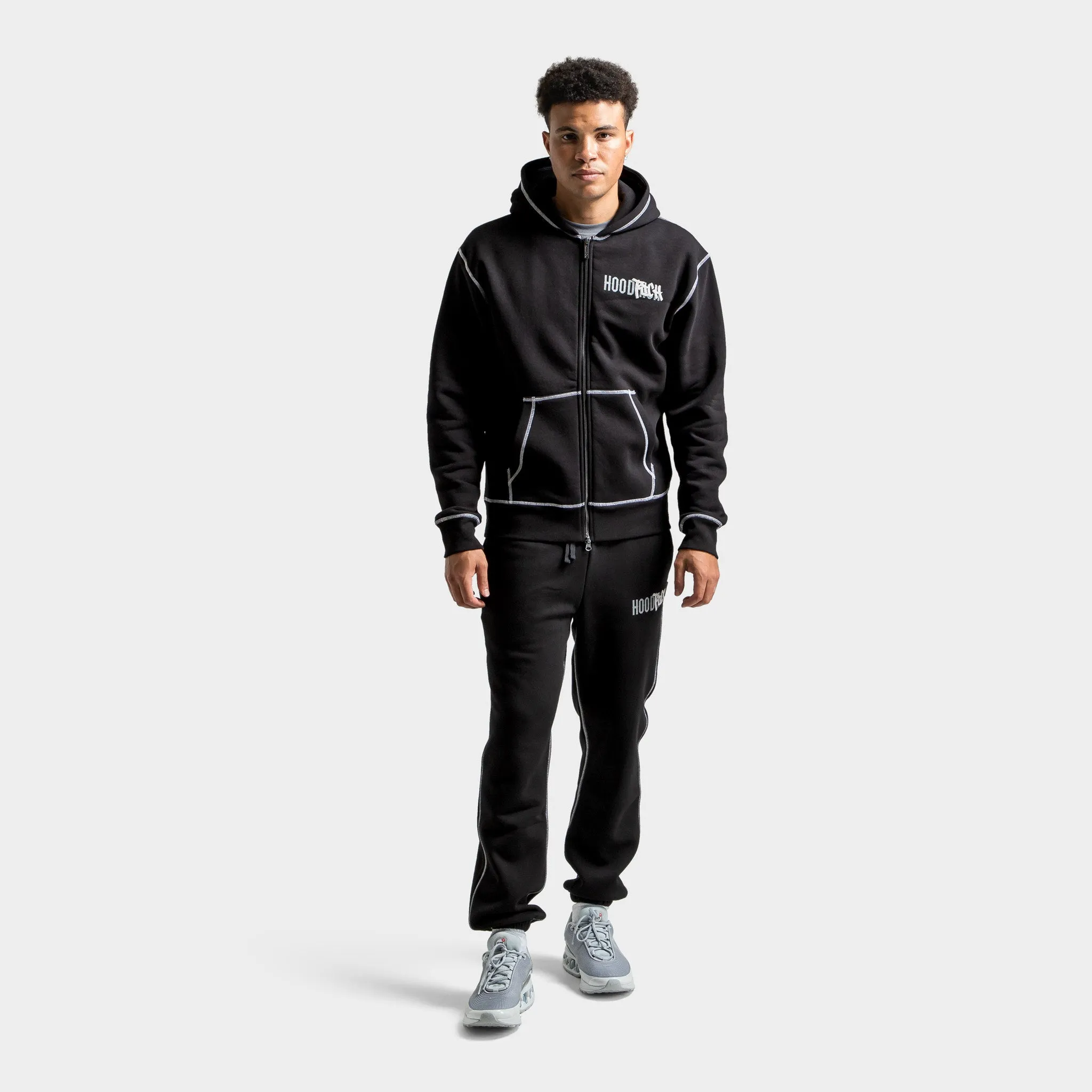 Hoodrich Wandal Zip-through Hoodie Black / Lava Smoke - Quiet Grey