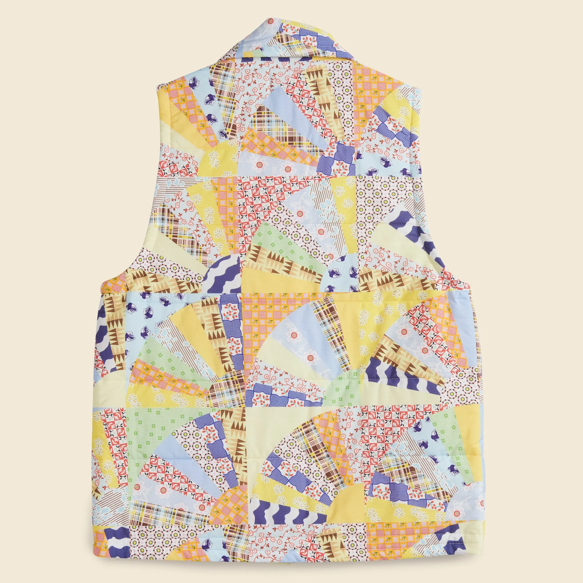 Hudson Quilt Vest - Quilted Fan Print