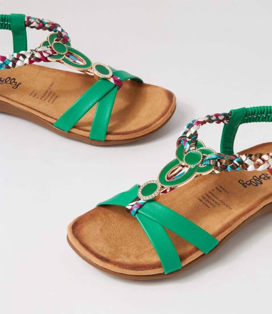 I LOVE BILLY Fantasie Emerald Multi Sandals