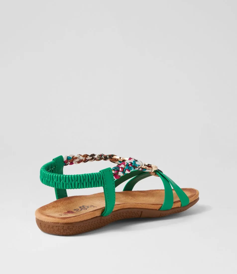 I LOVE BILLY Fantasie Emerald Multi Sandals