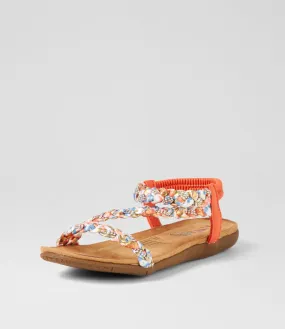 I LOVE BILLY Frazel Orange Multi Sandals