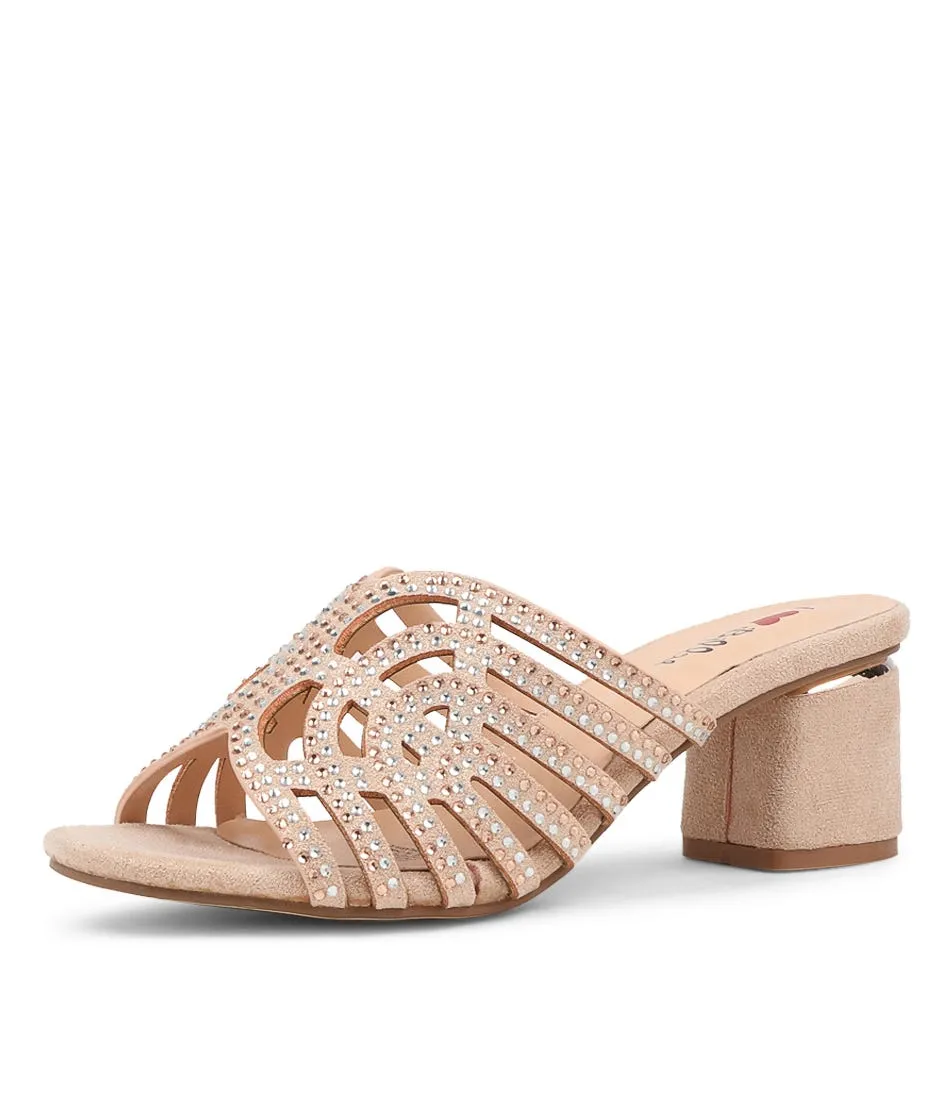 I LOVE BILLY Hilaria Pink Microsuede Sandals