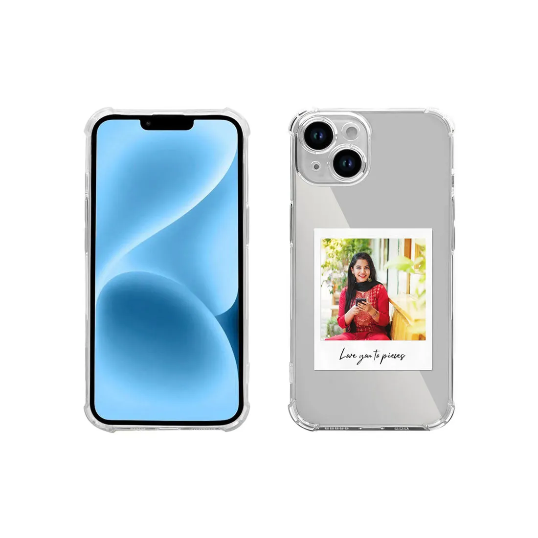 iPhone 14 Back Cover with Camera Protection Custom Photo TPU Clear Cases