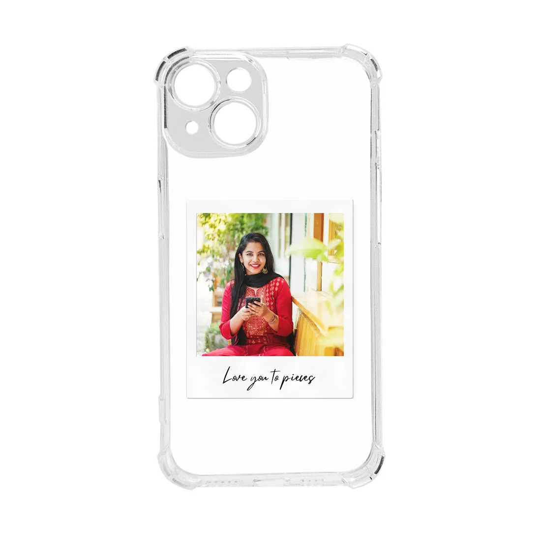 iPhone 14 Back Cover with Camera Protection Custom Photo TPU Clear Cases