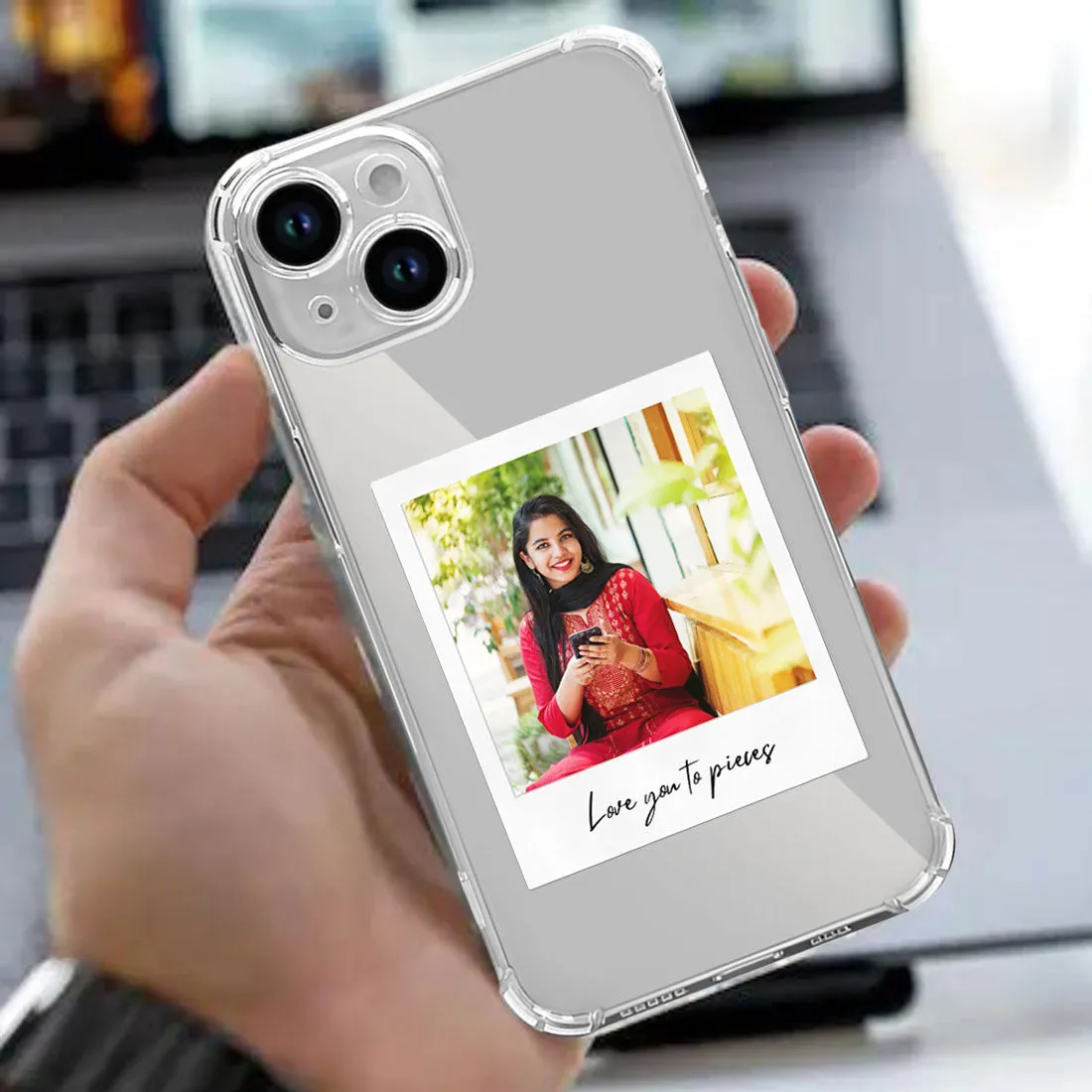 iPhone 14 Back Cover with Camera Protection Custom Photo TPU Clear Cases