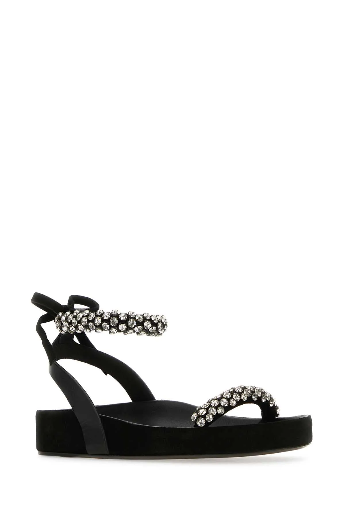 Isabel Marant Black Leather Mellan Sandals