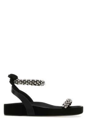 Isabel Marant Black Leather Mellan Sandals