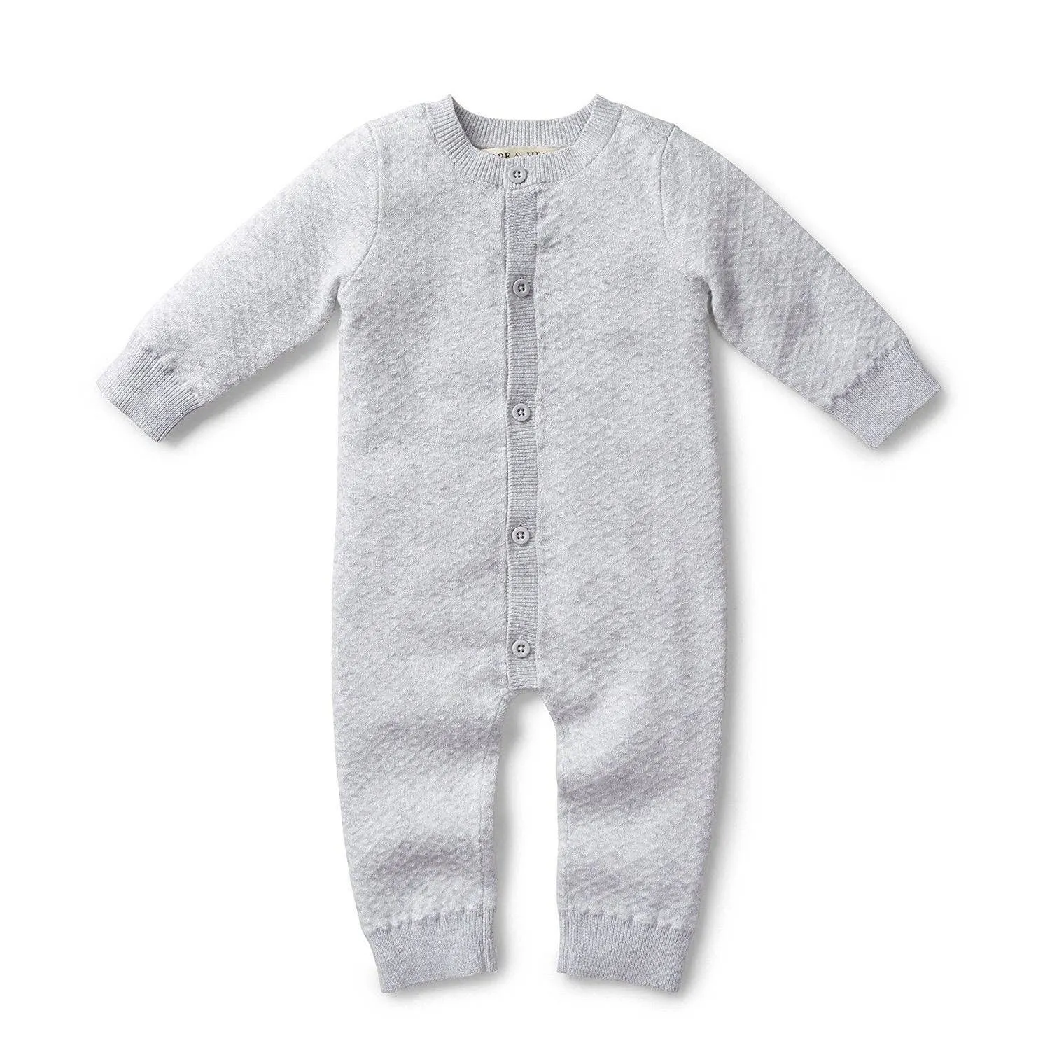 Jacquard Sweater Romper | Light Gray Heather