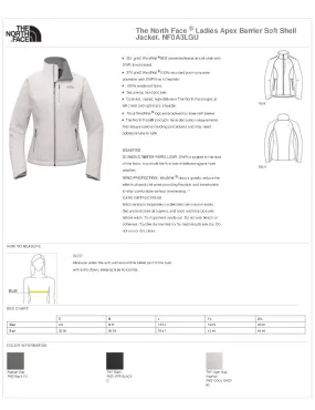 JH NF0A3LGU The North Face Ladies Apex Barrier Soft Shell Jacket