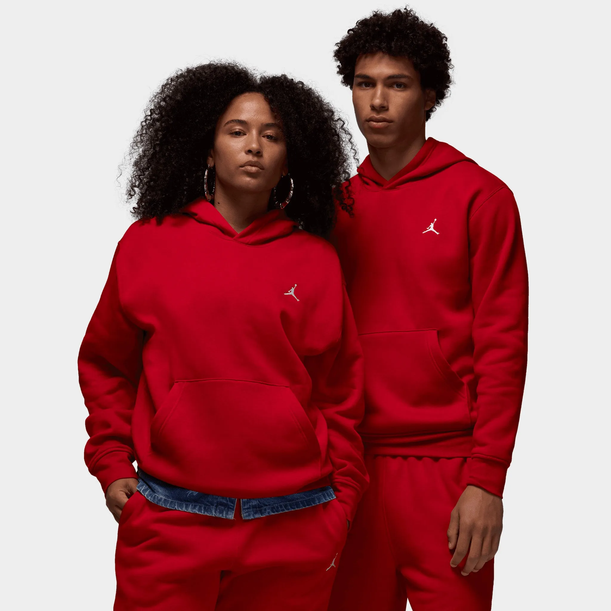 Jordan Brooklyn Fleece Pullover Hoodie Gym Red / White