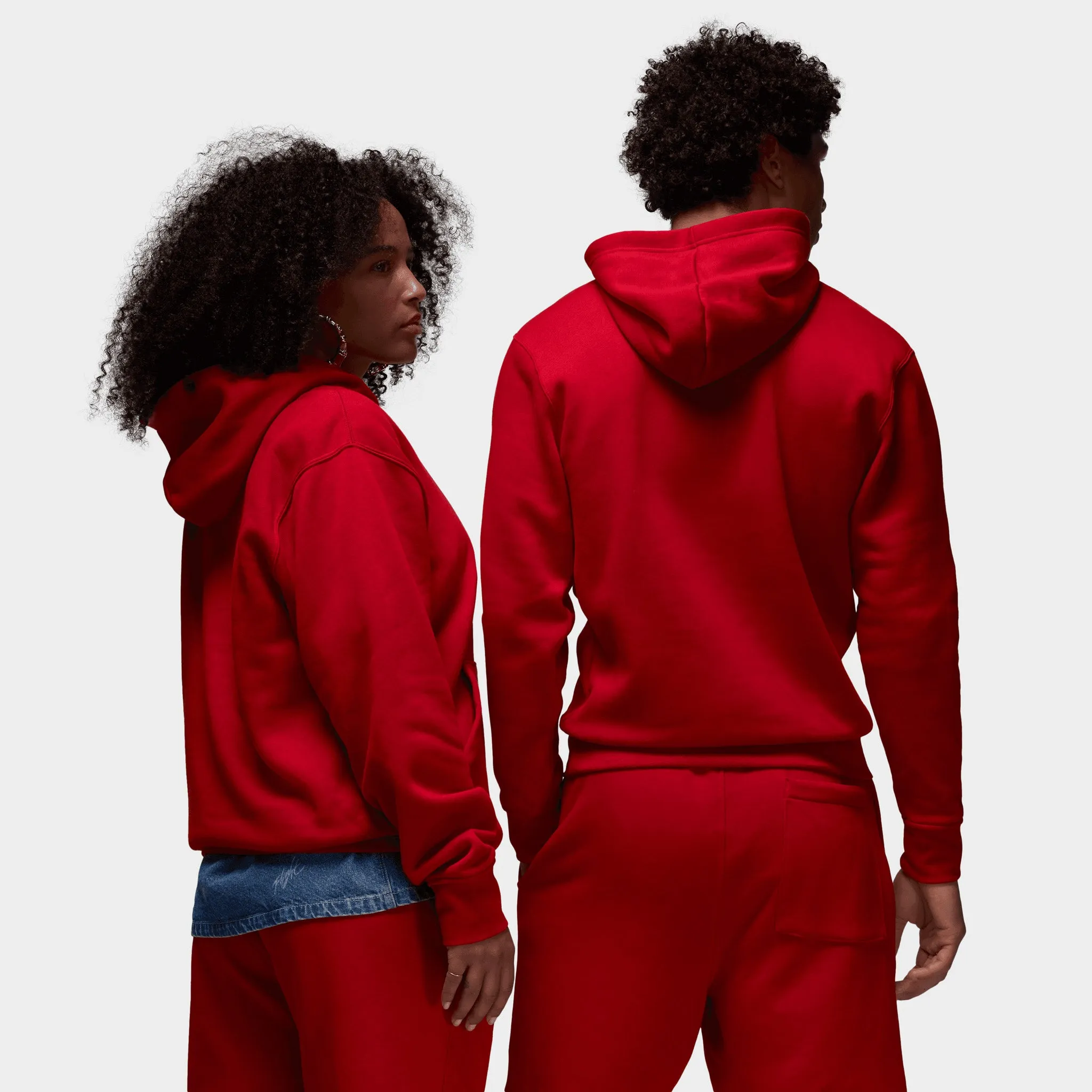 Jordan Brooklyn Fleece Pullover Hoodie Gym Red / White