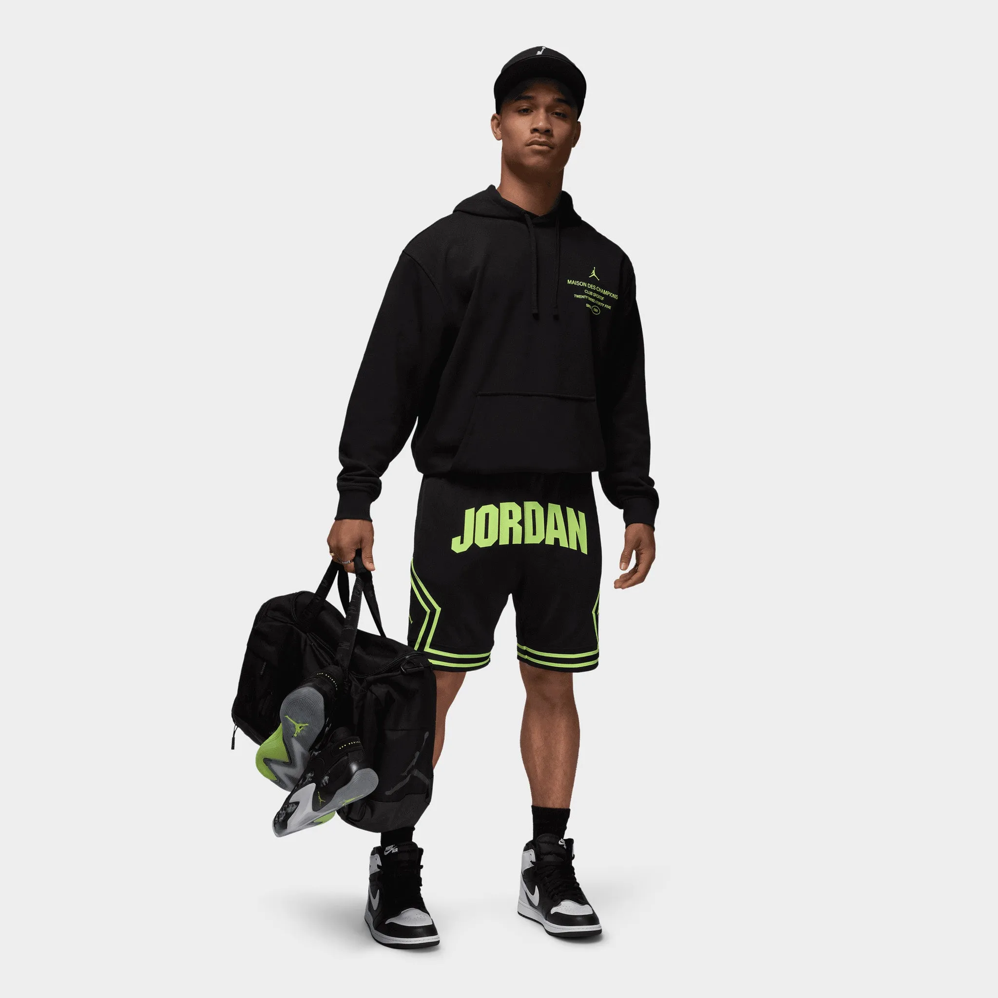 Jordan Dri-FIT Sport Crossover Graphic Pullover Hoodie / Black