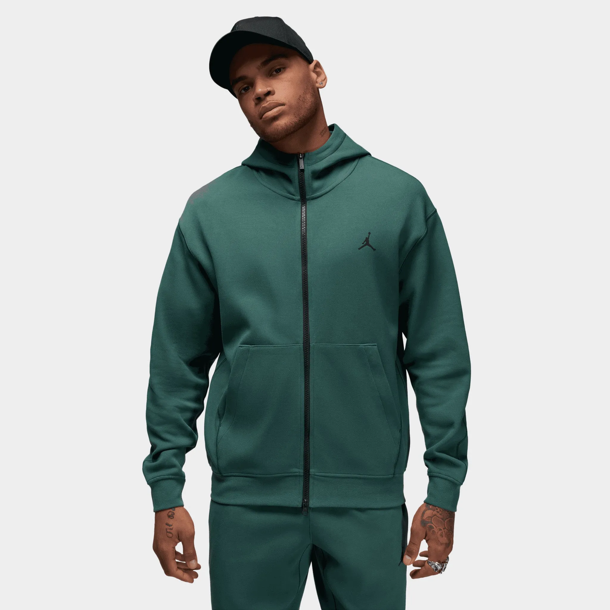 Jordan Dri-FIT Sport Hoop Full-Zip Hoodie Oxidized Green / White