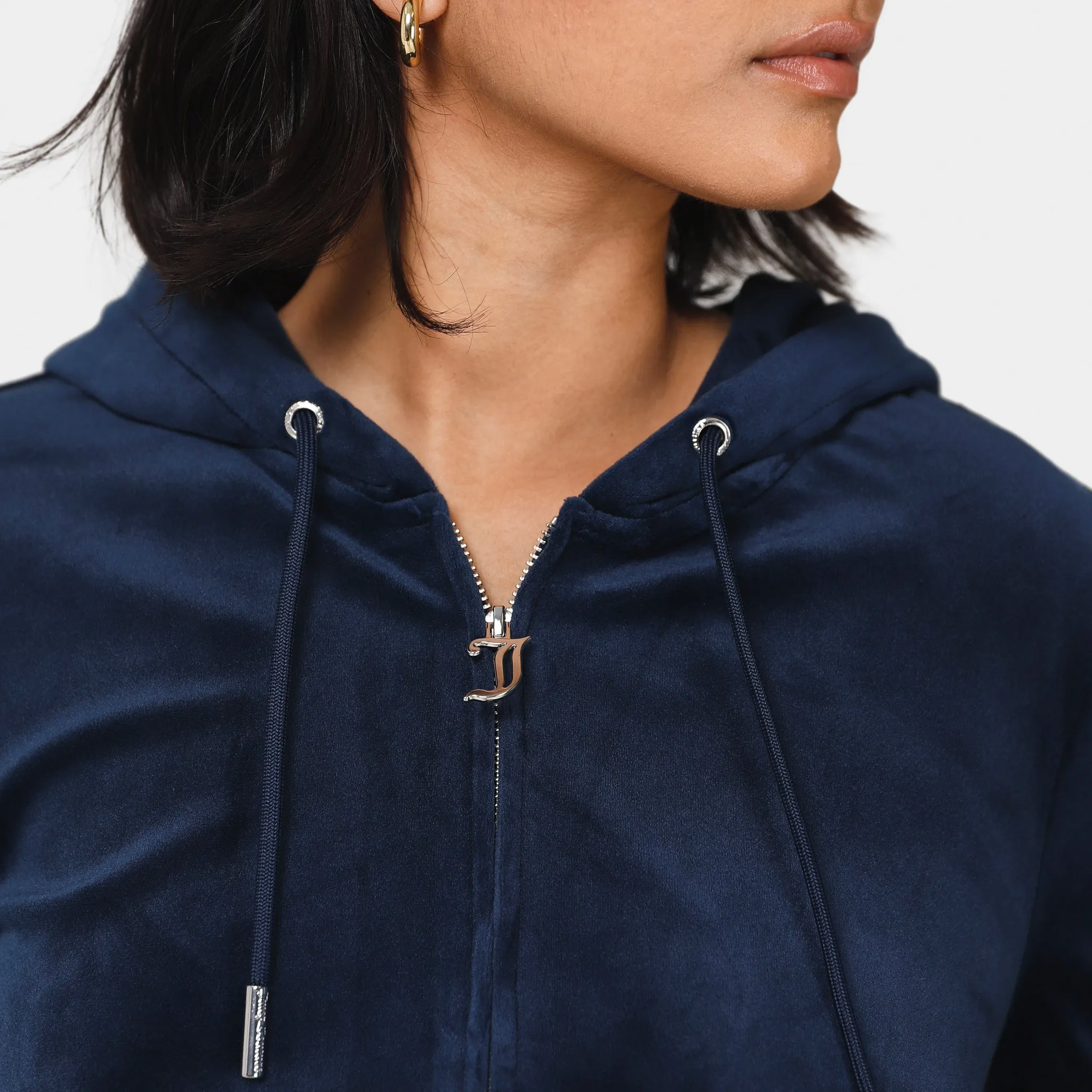 Juicy Couture Women's OG Big Bling Full Zip Hoodie / Regal Blue